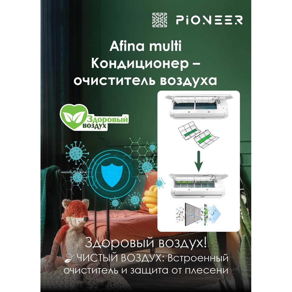 Настенный внутренний блок мультисплит-системы Pioneer KFRI35FW