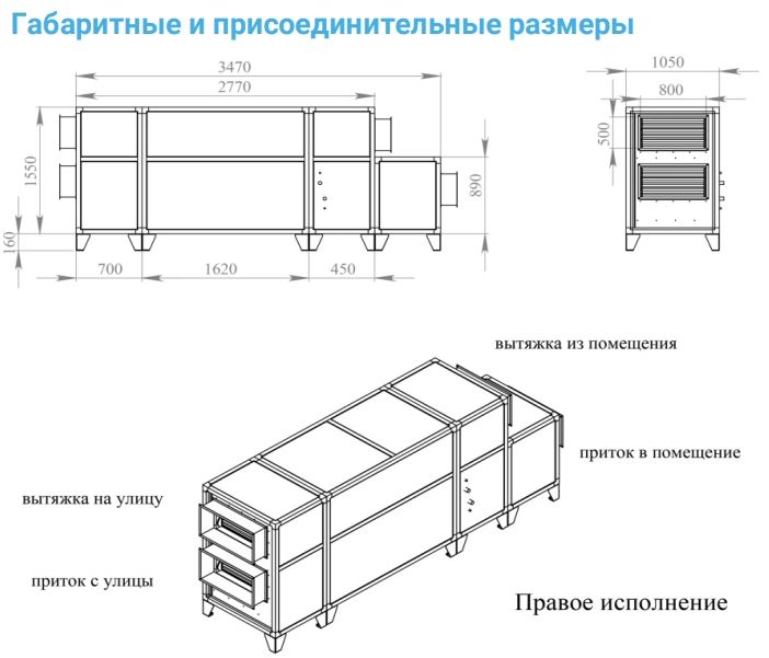 Приточно-вытяжная установка с рекуператором Breezart 4500-C Aqua RP PB