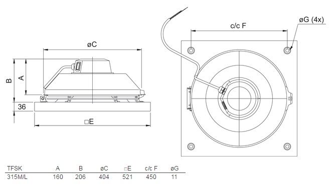 Изображение для товара Systemair TFSK 315 sileo Black