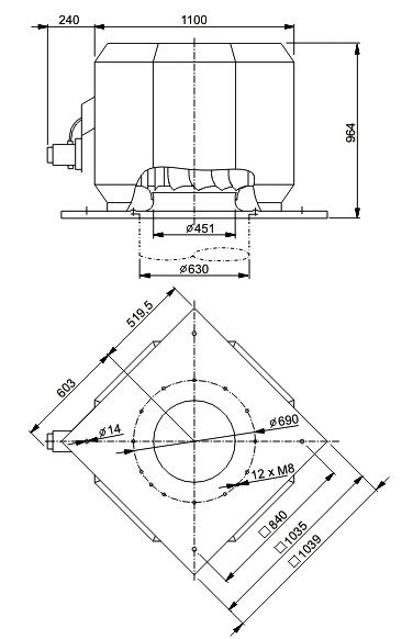 Изображение для товара Systemair DVV 630D6-XL/F400