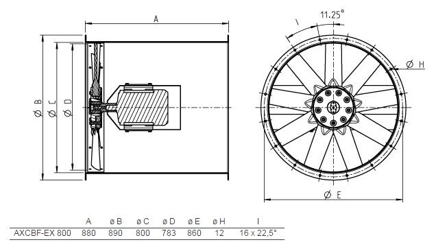 Изображение для товара Systemair AXCBF-EX 800-9/18°-4