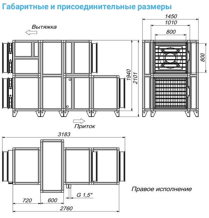 Приточно-вытяжная установка с рекуператором Breezart 8000-C Aqua RR