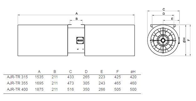 Изображение для товара Systemair AJR 315-2/4-TR