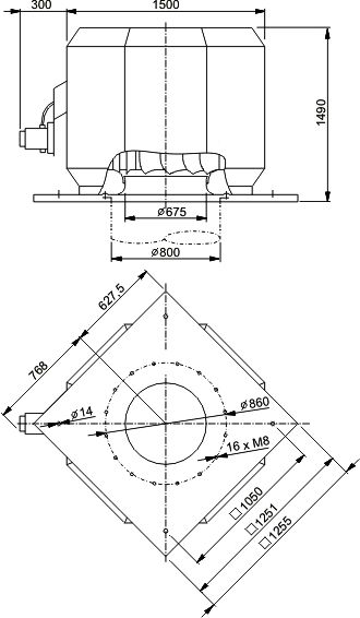 Изображение для товара Systemair DVV 1000D4-8-XM