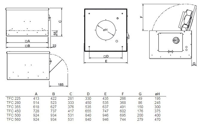 Крышный вентилятор Systemair TFC 355 S Sileo Black