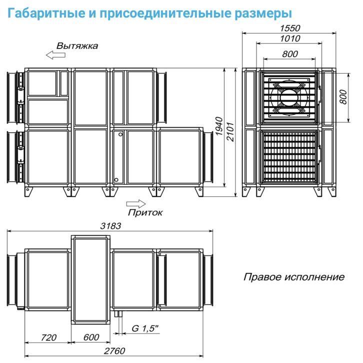 Приточно-вытяжная установка с рекуператором Breezart 10000 Aqua RR AC