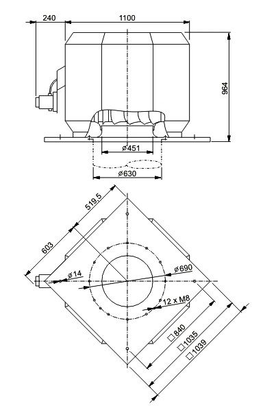 Изображение для товара Systemair DVV 630D4-6-XL/F400