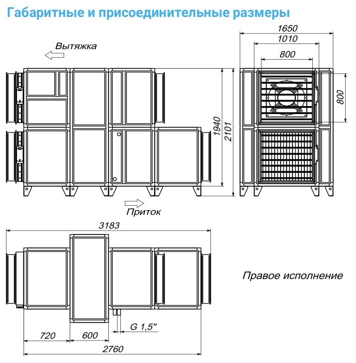 Приточно-вытяжная установка с рекуператором Breezart 12000-C Aqua RR