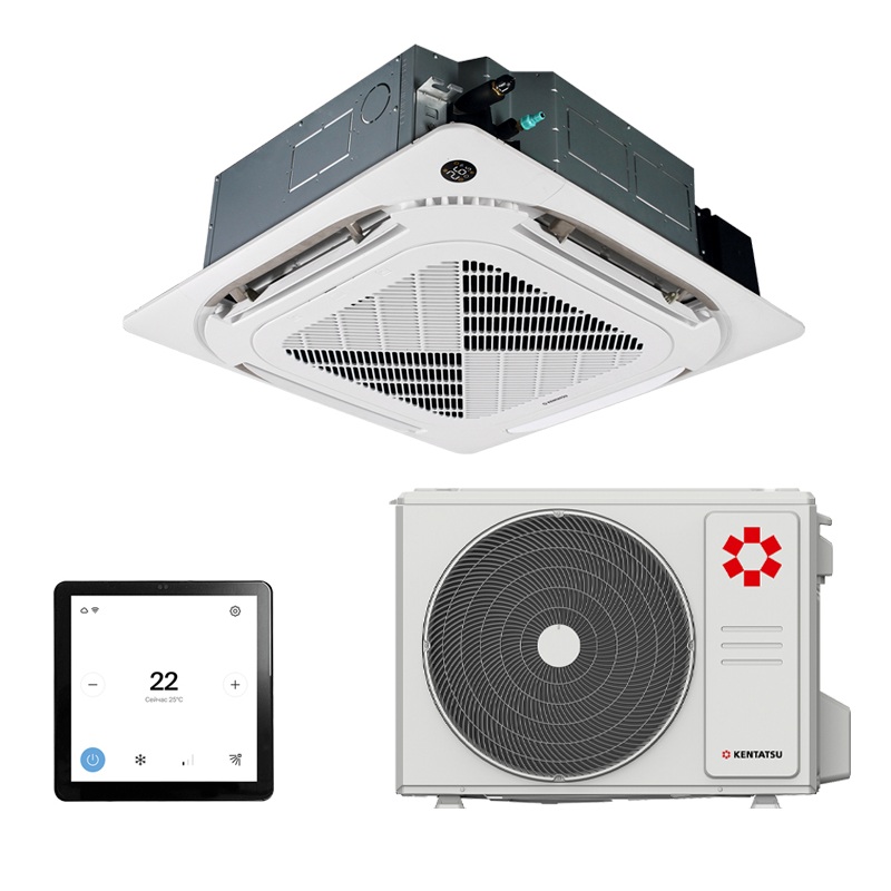 Инверторный кассетный кондиционер (сплит-система) Kentatsu KSVB70HZRN1W / KSUNB70HZRN1