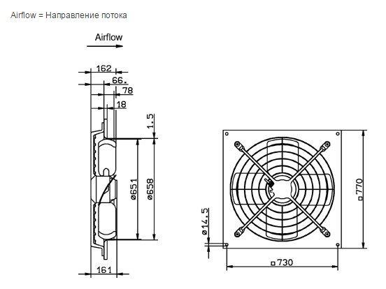 Изображение для товара Systemair AW 650 D6-2-EX