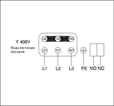 Схема подключения вентилятора Systemair DVG-H 355D4/F400